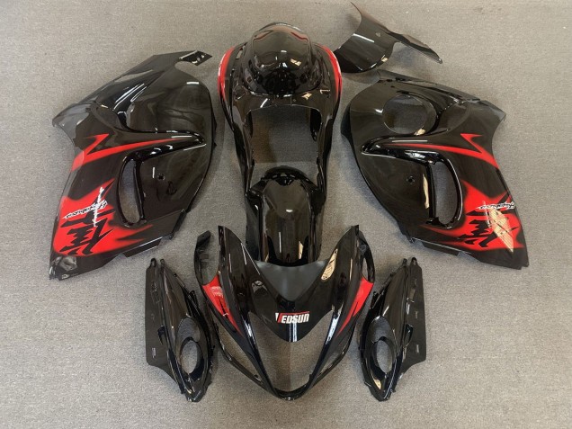Gloss Black with Red logos Suzuki GSXR 1300 Fairings 2008-2019 Outlets Gloss Black with Red logos Suzuki GSXR 1300 Fairings 2008-2019 Outlets
