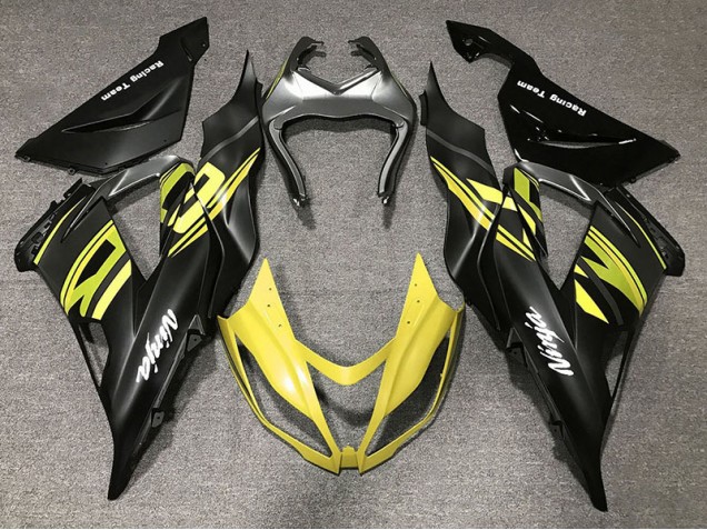 Gloss Black & Yellow Kawasaki ZX6R Fairings 2013-2018 Outlets Gloss Black & Yellow Kawasaki ZX6R Fairings 2013-2018 Outlets