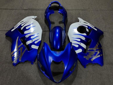 Gloss Blue and White Suzuki GSXR 1300 Fairings 1997-2007 Outlets