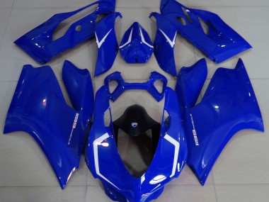 Gloss Blue & White Ducati 1199 Fairings Outlets