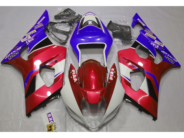 Gloss Candy Red and Blue Suzuki GSXR 1000 Fairings 2003-2004 Outlets Gloss Candy Red and Blue Suzuki GSXR 1000 Fairings 2003-2004 Outlets