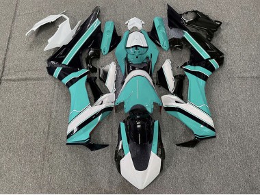Gloss Cyan White and Black Honda CBR1000RR Fairings 2017-2019 Outlets