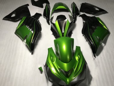 Gloss Green and Black Kawasaki ZX14R Fairings 2012-2019 Outlets