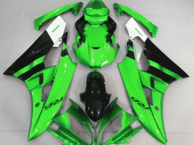 Gloss Green and Black Yamaha R6 Fairings 2006-2007 Outlets