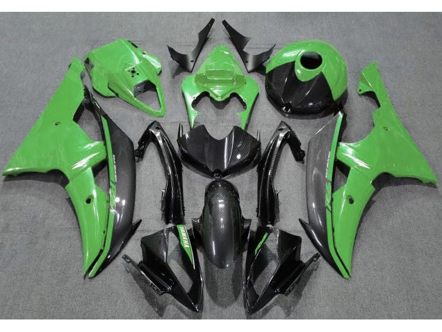 Gloss Green and Carbon Yamaha R6 Fairings 2008-2016 Outlets Gloss Green and Carbon Yamaha R6 Fairings 2008-2016 Outlets