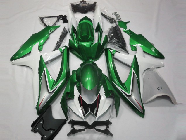 Gloss Green and White Suzuki GSXR 600-750 Fairings 2008-2010 Outlets Gloss Green and White Suzuki GSXR 600-750 Fairings 2008-2010 Outlets