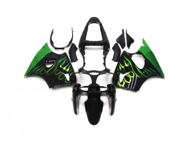 Gloss Green Flame Plain Kawasaki ZX6R Fairings 2000-2002 Outlets