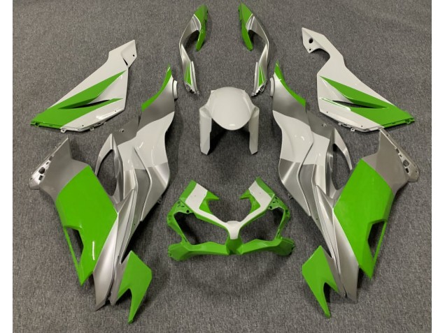 Gloss Green White and Silver Kawasaki ZX6R Fairings 2019-2020 Outlets Gloss Green White and Silver Kawasaki ZX6R Fairings 2019-2020 Outlets