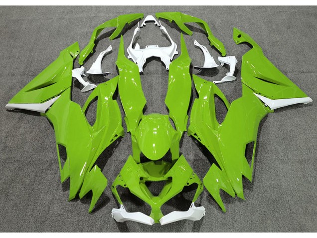 Gloss Green & White Kawasaki ZX6R Fairings 2019-2020 Outlets Gloss Green & White Kawasaki ZX6R Fairings 2019-2020 Outlets