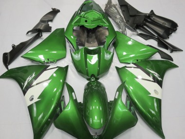 Gloss Green & White Yamaha R1 Fairings 2013-2014 Outlets