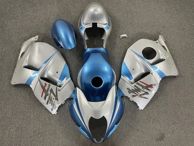 Gloss Light Blue and Silver Suzuki GSXR 1300 Fairings 1997-2007 Outlets Gloss Light Blue and Silver Suzuki GSXR 1300 Fairings 1997-2007 Outlets