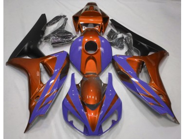 Gloss Orange and Dark Blue Honda CBR1000RR Fairings 2006-2007 Outlets