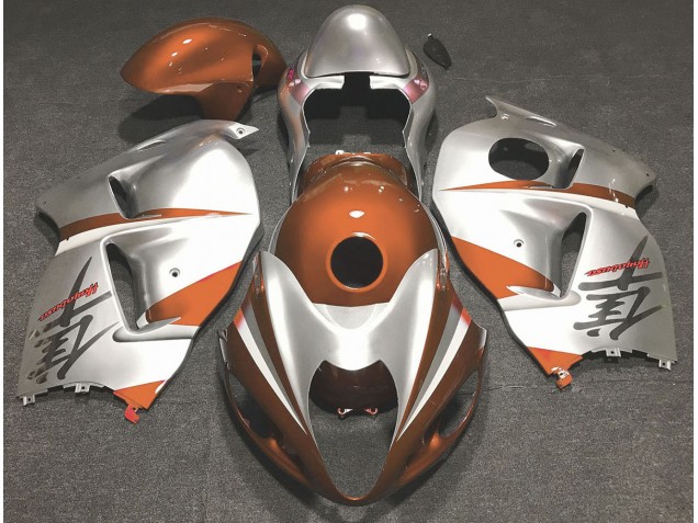 Gloss Orange and Silver Suzuki GSXR 1300 Fairings 1997-2007 Outlets Gloss Orange and Silver Suzuki GSXR 1300 Fairings 1997-2007 Outlets