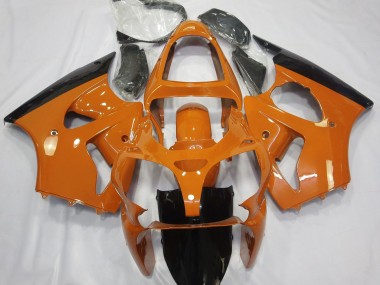 Gloss Orange & Black Kawasaki ZX6R Fairings 2000-2002 Outlets