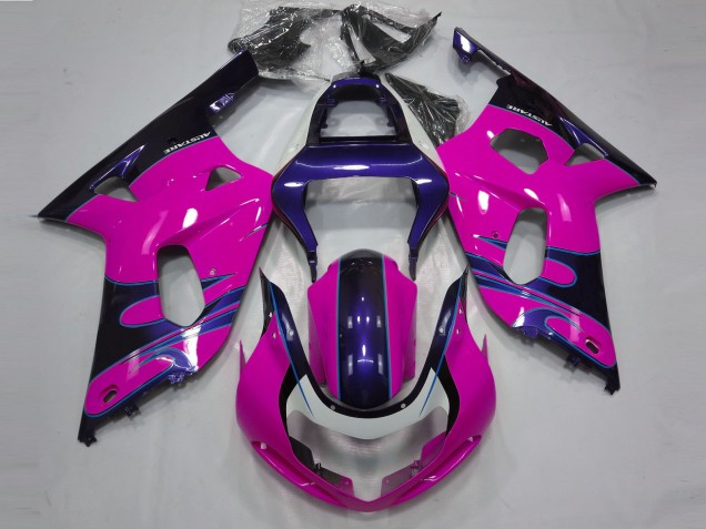 Gloss Pink and Blue Suzuki GSXR 600-750 Fairings 2001-2003 Outlets Gloss Pink and Blue Suzuki GSXR 600-750 Fairings 2001-2003 Outlets