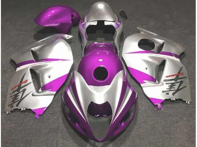 Gloss Pink and Silver Suzuki GSXR 1300 Fairings 1997-2007 Outlets Gloss Pink and Silver Suzuki GSXR 1300 Fairings 1997-2007 Outlets