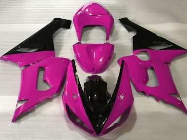 Gloss Pink & Black Kawasaki ZX6R Fairings 2005-2006 Outlets