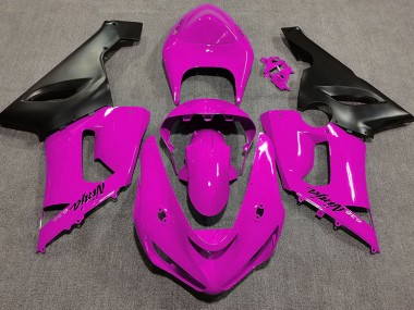 Gloss Pink Kawasaki ZX6R Fairings 2005-2006 Outlets