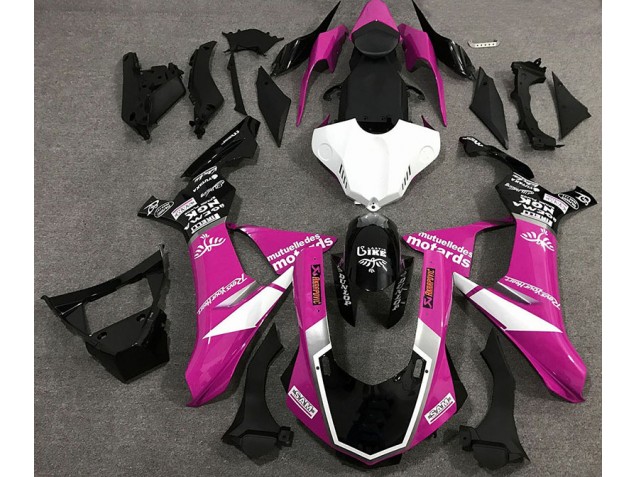 Gloss Pink Logo Style Yamaha R1 Fairings 2015-2019 Outlets Gloss Pink Logo Style Yamaha R1 Fairings 2015-2019 Outlets