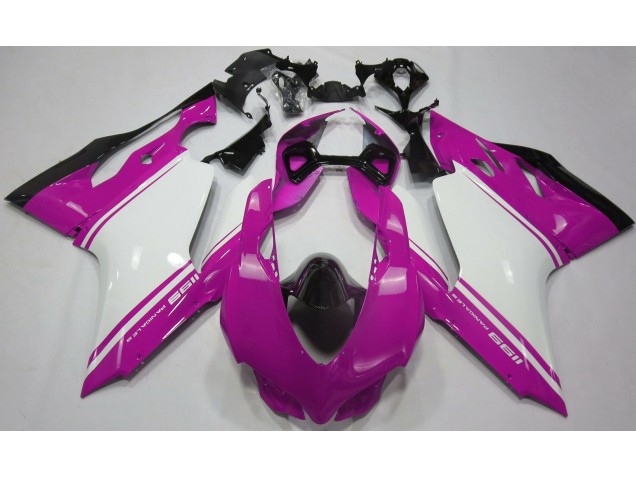 Gloss Pink White and Black Ducati 1199 Fairings Outlets Gloss Pink White and Black Ducati 1199 Fairings Outlets