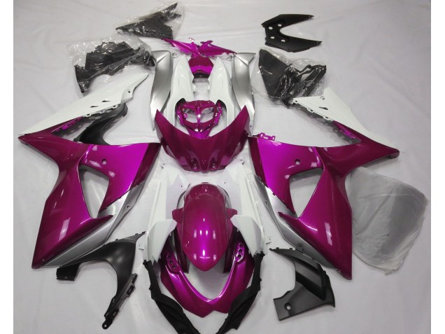 Gloss Pink & White Suzuki GSXR 1000 Fairings 2009-2016 Outlets Gloss Pink & White Suzuki GSXR 1000 Fairings 2009-2016 Outlets