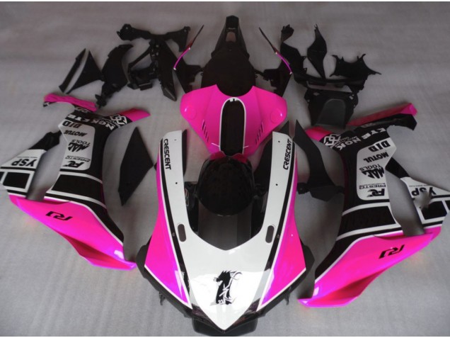 Gloss Pink & White Yamaha R1 Fairings 2015-2019 Outlets Gloss Pink & White Yamaha R1 Fairings 2015-2019 Outlets