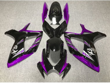 Gloss Purple and Black Design Suzuki GSXR 600-750 Fairings 2006-2007 Outlets
