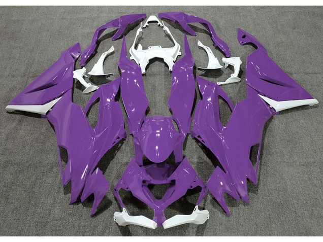 Gloss Purple & White Kawasaki ZX6R Fairings 2019-2020 Outlets Gloss Purple & White Kawasaki ZX6R Fairings 2019-2020 Outlets