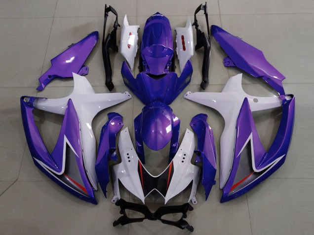 Gloss Purple & White Suzuki GSXR 600-750 Fairings 2008-2010 Outlets Gloss Purple & White Suzuki GSXR 600-750 Fairings 2008-2010 Outlets