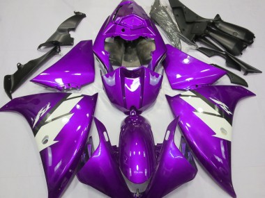 Gloss Purple & White Yamaha R1 Fairings 2013-2014 Outlets