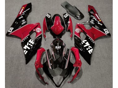 Gloss Red and Black Custom Suzuki GSXR 1000 Fairings 2005-2006 Outlets