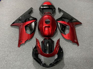 Gloss Red and Black Suzuki GSXR 600-750 Fairings 2001-2003 Outlets