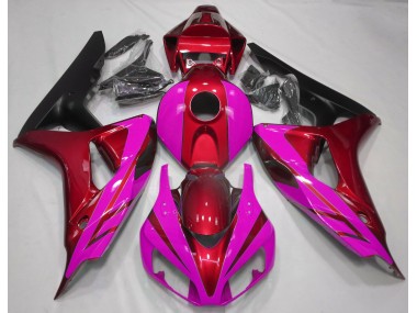 Gloss Red and Pink Honda CBR1000RR Fairings 2006-2007 Outlets