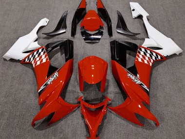 Gloss Red and White Kawasaki ZX10R Fairings 2008-2010 Outlets
