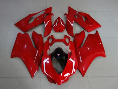 Gloss Red & White Ducati 1199 Fairings Outlets