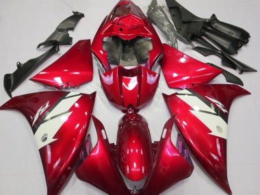 Gloss Red & White Yamaha R1 Fairings 2013-2014 Outlets