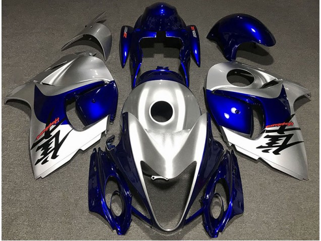 Gloss Silver and Blue Suzuki GSXR 1300 Fairings 2008-2019 Outlets Gloss Silver and Blue Suzuki GSXR 1300 Fairings 2008-2019 Outlets