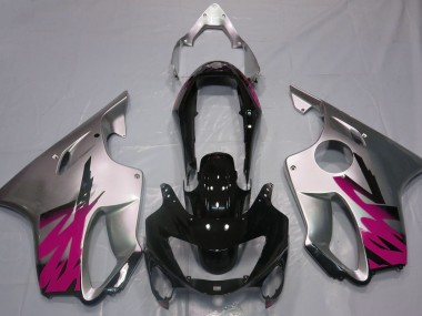 Gloss Silver & Pink Honda CBR600 F4 Fairings 1999-2000 Outlets