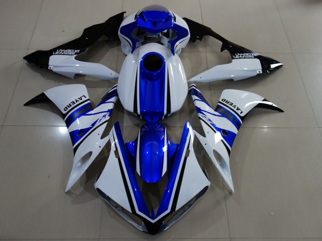Gloss White and Blue Yamaha R1 Fairings 2004-2006 Outlets Gloss White and Blue Yamaha R1 Fairings 2004-2006 Outlets