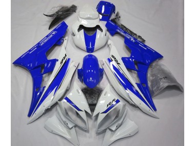 Gloss White and Blue Yamaha R6 Fairings 2006-2007 Outlets