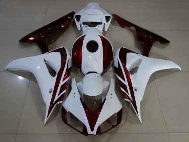 Gloss White and Deep Red Honda CBR1000RR Fairings 2006-2007 Outlets