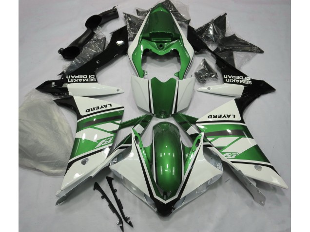 Gloss White and Green Yamaha R1 Fairings 2007-2008 Outlets Gloss White and Green Yamaha R1 Fairings 2007-2008 Outlets