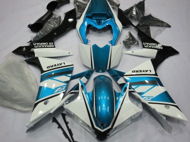 Gloss White and Light Blue Yamaha R1 Fairings 2007-2008 Outlets