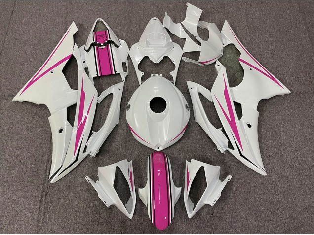 Gloss White and Pink Yamaha R6 Fairings 2008-2016 Outlets Gloss White and Pink Yamaha R6 Fairings 2008-2016 Outlets