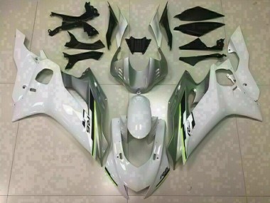 Gloss White and Silver Yamaha R6 Fairings 2017-2019 Outlets