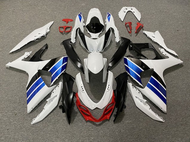 Gloss White Blue Black and Red Suzuki GSXR 1000 Fairings 2009-2016 Outlets Gloss White Blue Black and Red Suzuki GSXR 1000 Fairings 2009-2016 Outlets