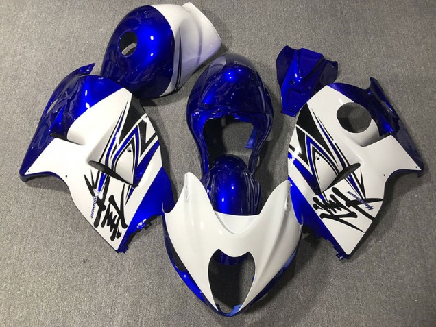 Gloss White & Blue Suzuki GSXR 1300 Fairings 1997-2007 Outlets Gloss White & Blue Suzuki GSXR 1300 Fairings 1997-2007 Outlets
