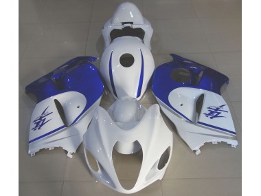 Gloss White & Deep Blue Suzuki GSXR 1300 Fairings 1997-2007 Outlets