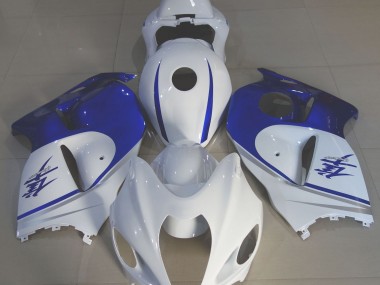 Gloss White & Deep Blue Suzuki GSXR 1300 Fairings 1997-2007 Outlets