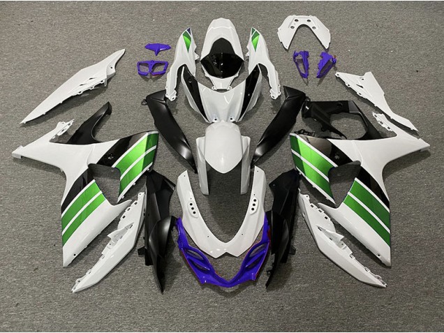 Gloss White Green Black and Purple Suzuki GSXR 1000 Fairings 2009-2016 Outlets Gloss White Green Black and Purple Suzuki GSXR 1000 Fairings 2009-2016 Outlets